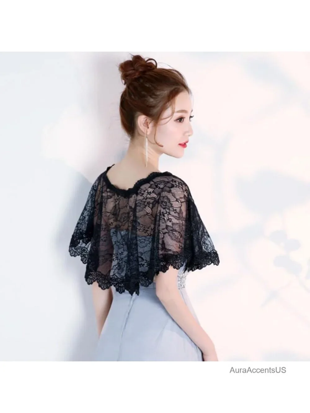 Lace Bridal Shawl Wrap Bolero Evening Party Cover Up Shrug for Women